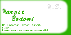 margit bodoni business card